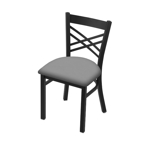 620 Catalina 18" Chair with Black Wrinkle Finish and Canter Folkstone Grey Seat
